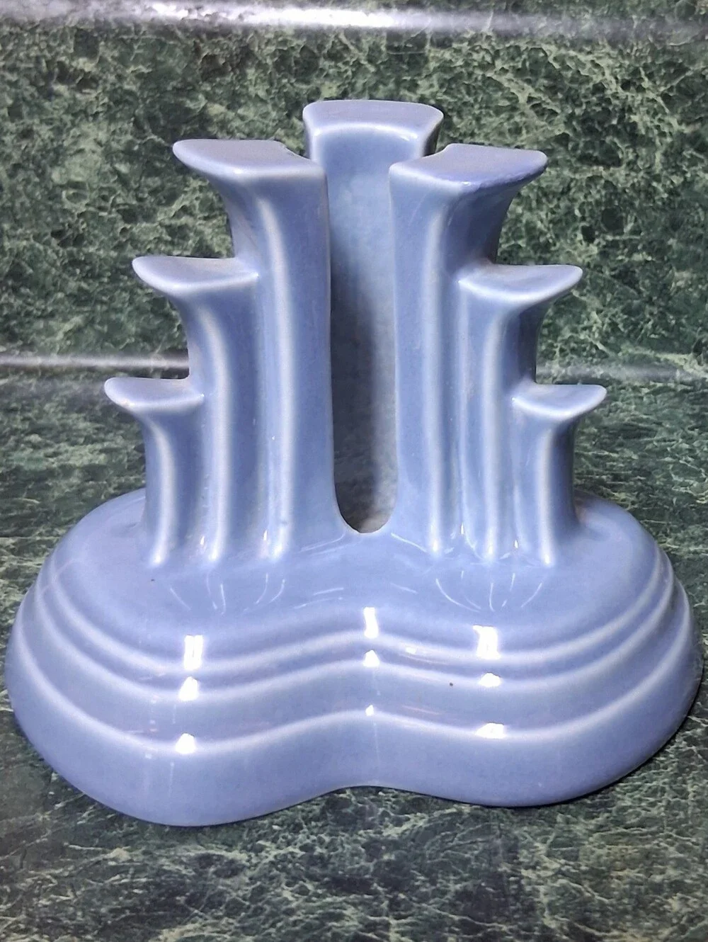 Fiesta USA Pottery Blue Tripod Candle Holder